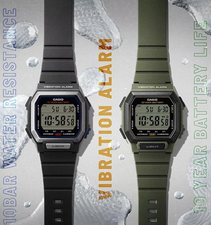 (Age 15+)CASIO Collection Standard Watch W-738H-1AJF Japan NEW