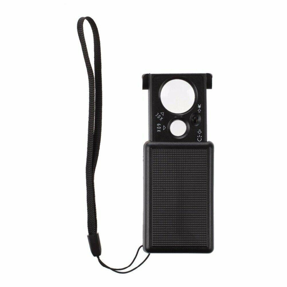 Magnifying Glass Jewelry DIY Magnifier LED Light Lens Portable Pull-out