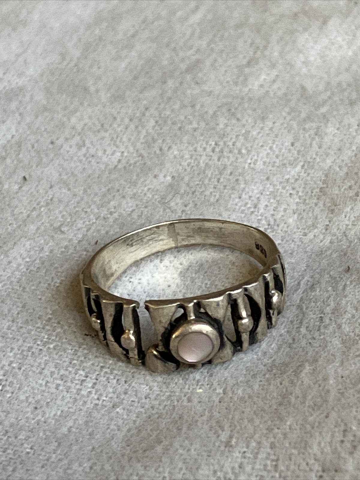 Vintage Sterling Silver Opal Ring Size 7 2.9 Grams ~ J45
