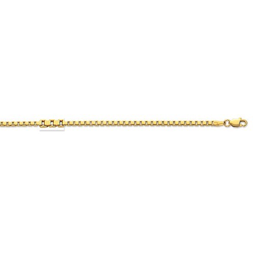 10k Yellow Gold 22″ Classic Box Link Pendant Chain/Necklace 1.4mm 7 Grams