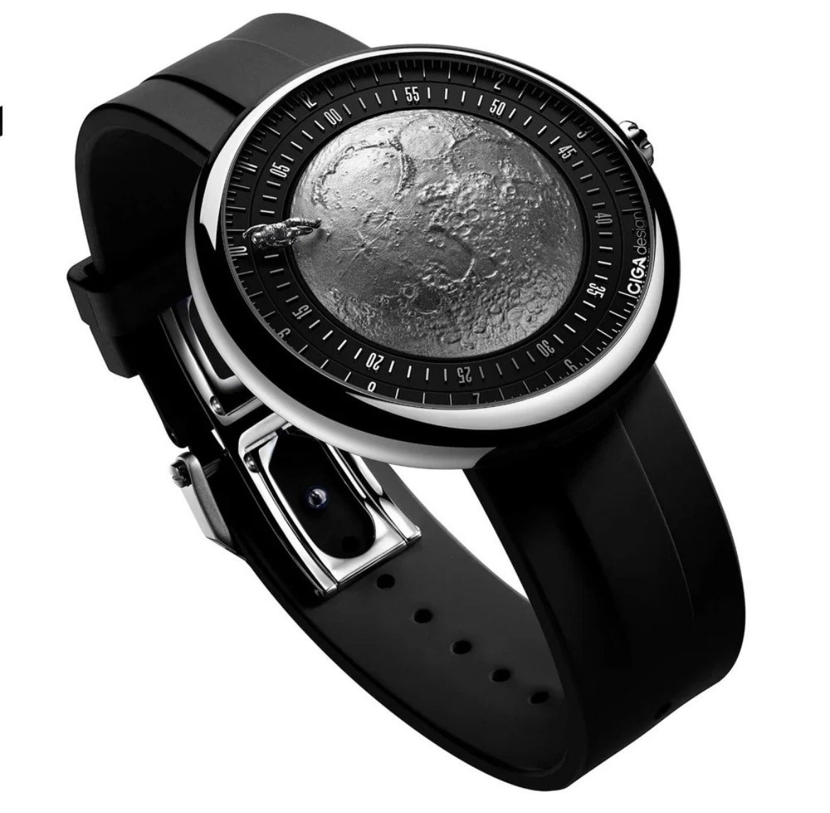 CIGA design Moon Walker Edition U055-TIGR-6B Automatic Titan Watch 46 mm