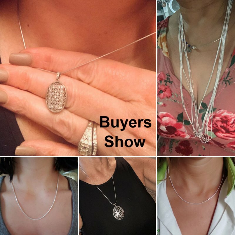 Lot 5/10Pcs 925 silver-plate 1MM Snake Chain Necklace For Pendant 16-24inch AAA