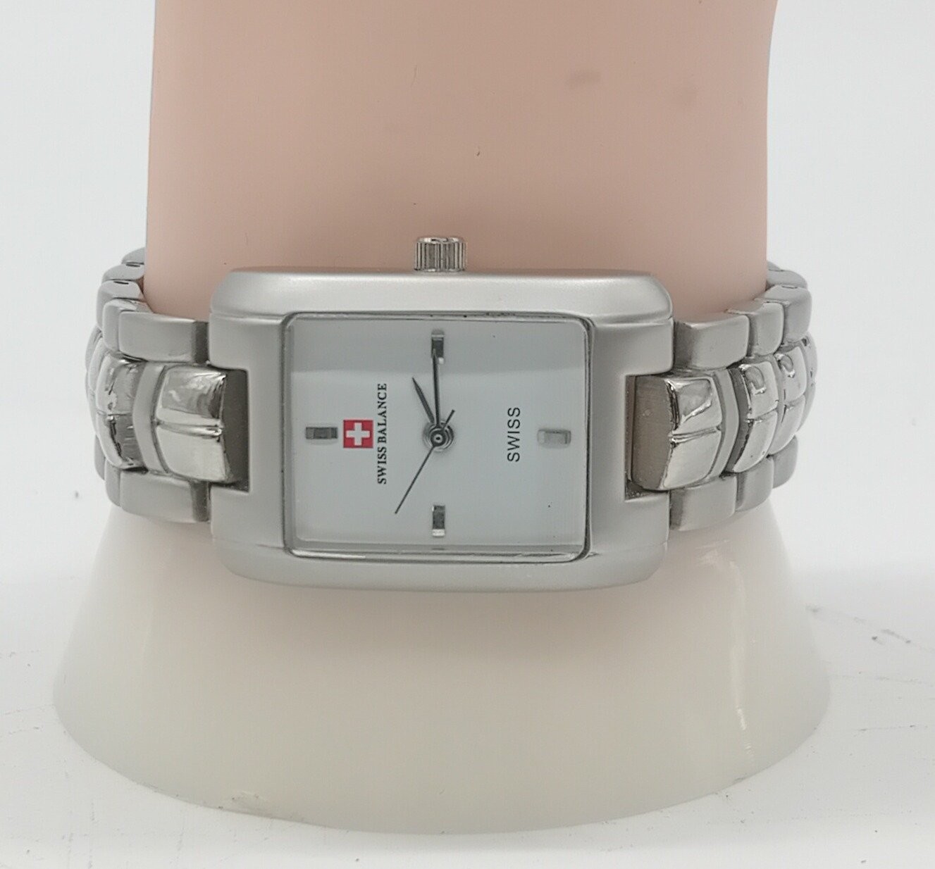 SWISS BALANCE Women’s Wristwatch Stainless Steel Bracelet Rectangle Dial Pre-Lov