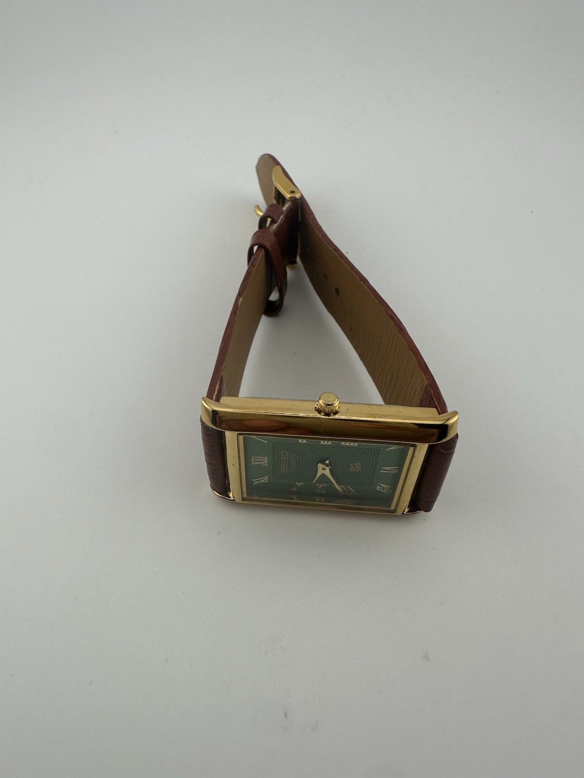 GREEN Vintage Seiko Slim Quartz men’s Wrist Watch