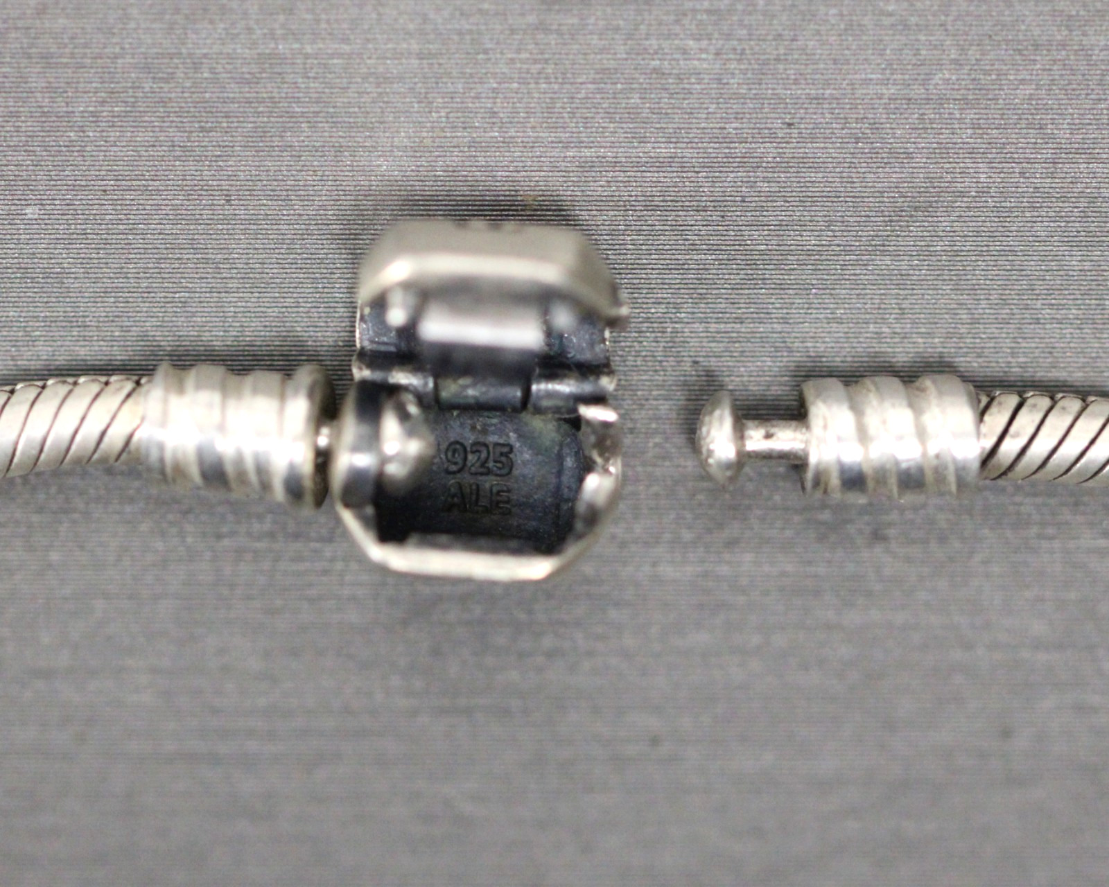 Pandora ALE 925 Silver Barrel Clasp Bracelet 7 3/4″ 590702HV