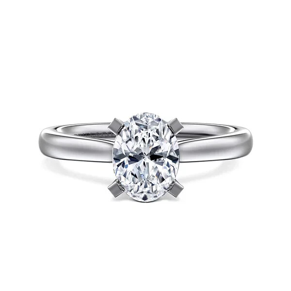 Gabriel & Co. Michelle 14K White Gold Oval Diamond Engagement Ring ER6685O4W4JJJ