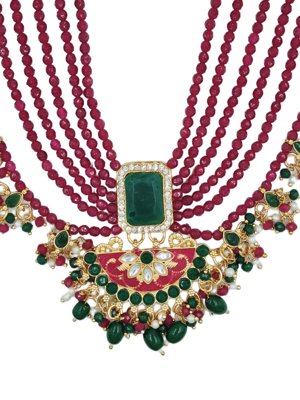 Indian Bollywood Style Designer Gold Plated Fashion Bridal Jewelry Necklace Set