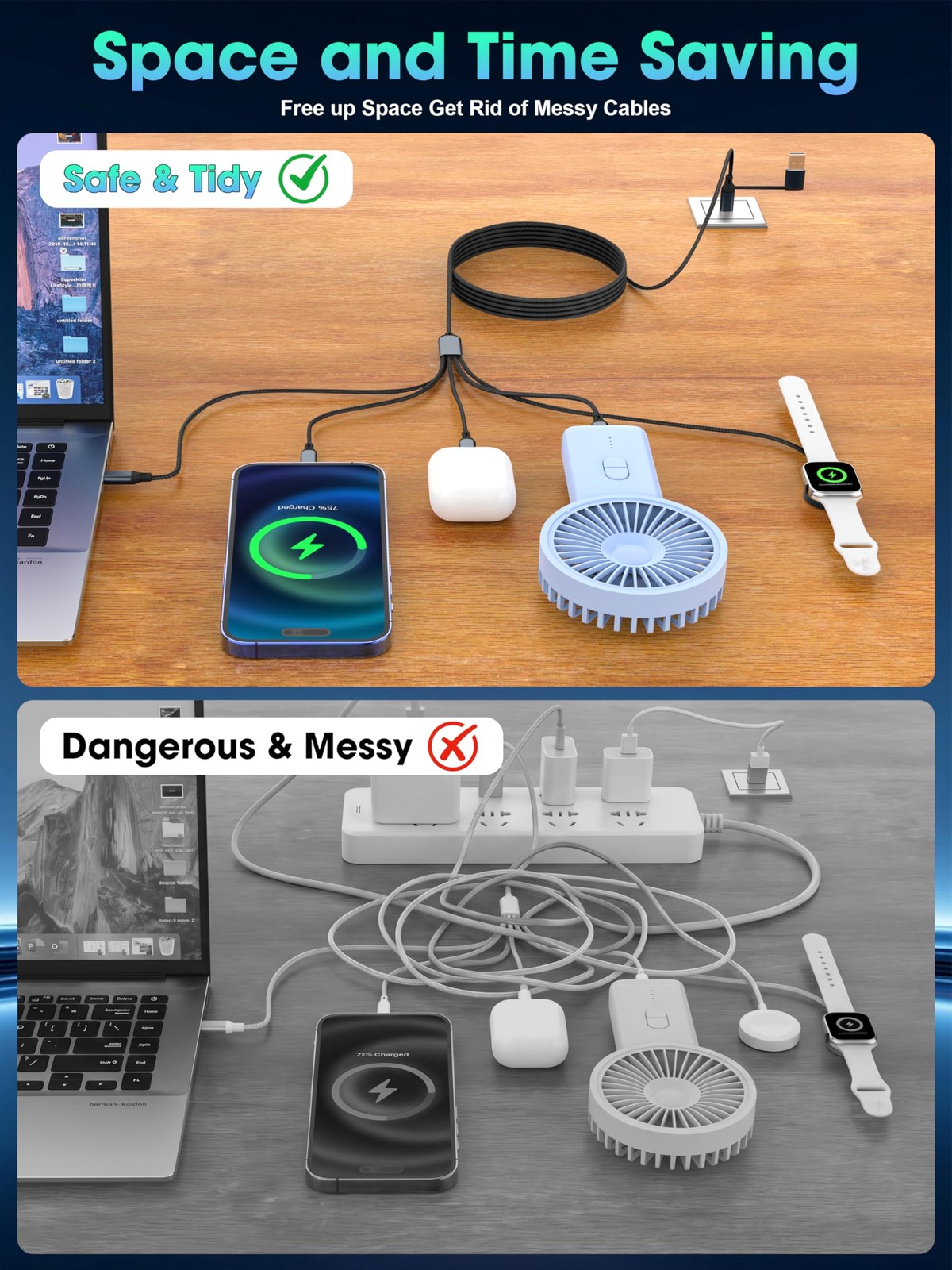 5 in 2 Multi Charging Cable for Apple Charger, Travel Cruise Essentials, /IP/…