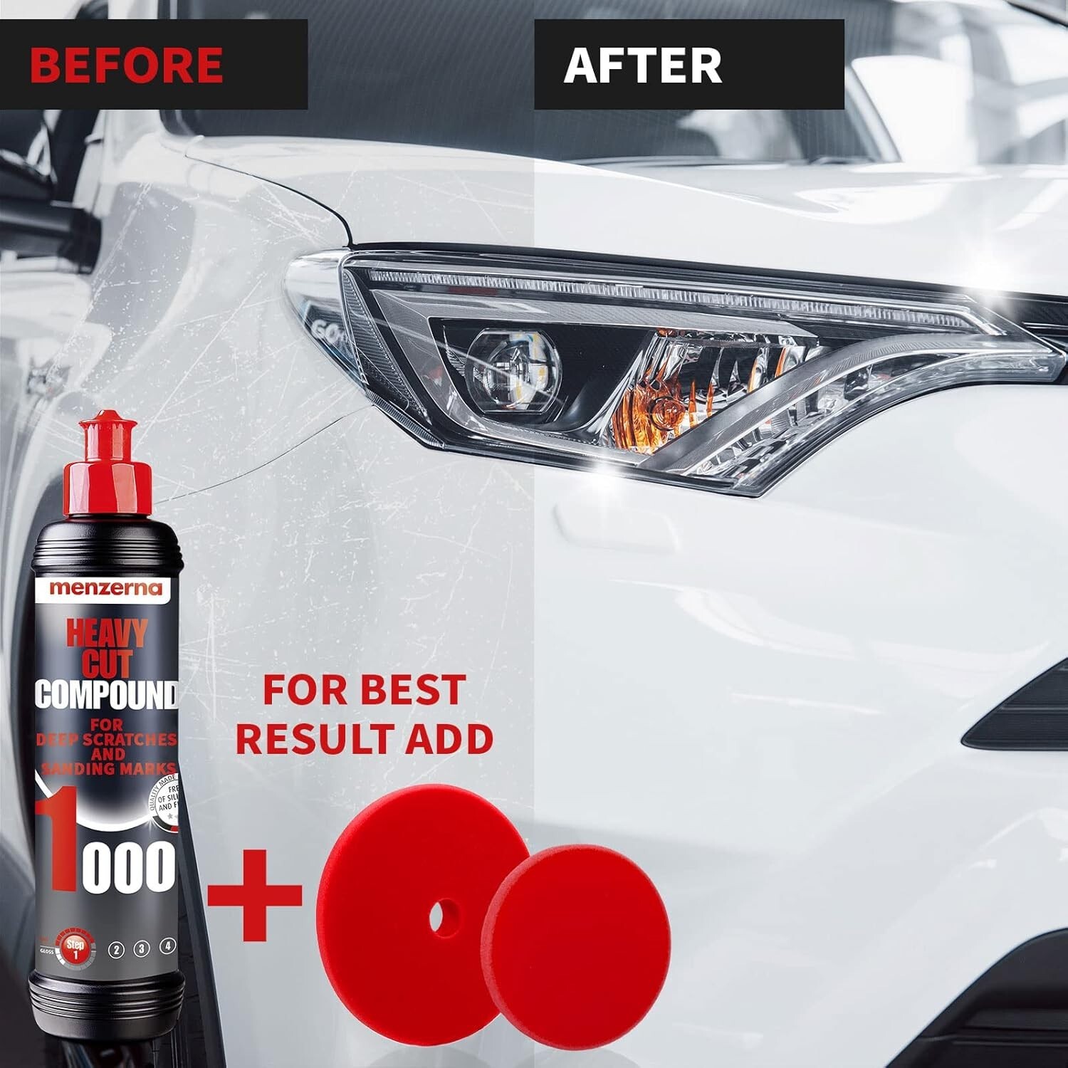 Heavy Cut Compound 1000 – Ultimate Scratch Repair 8fl oz for Flawless Finish