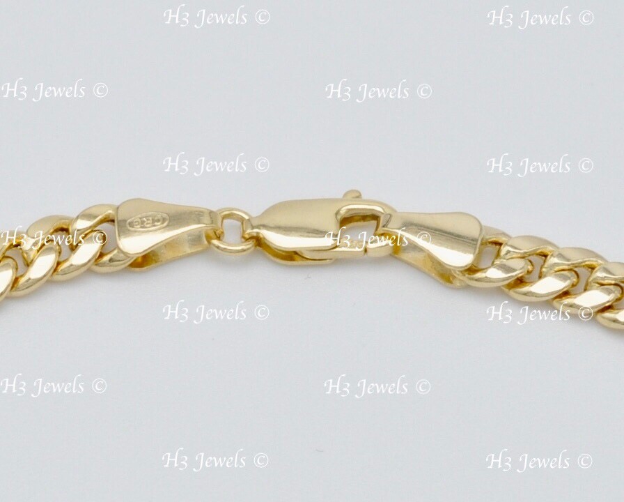 Real 14k Yellow gold Hollow ultralight curb link bracelet 6.50 grams 8 inches