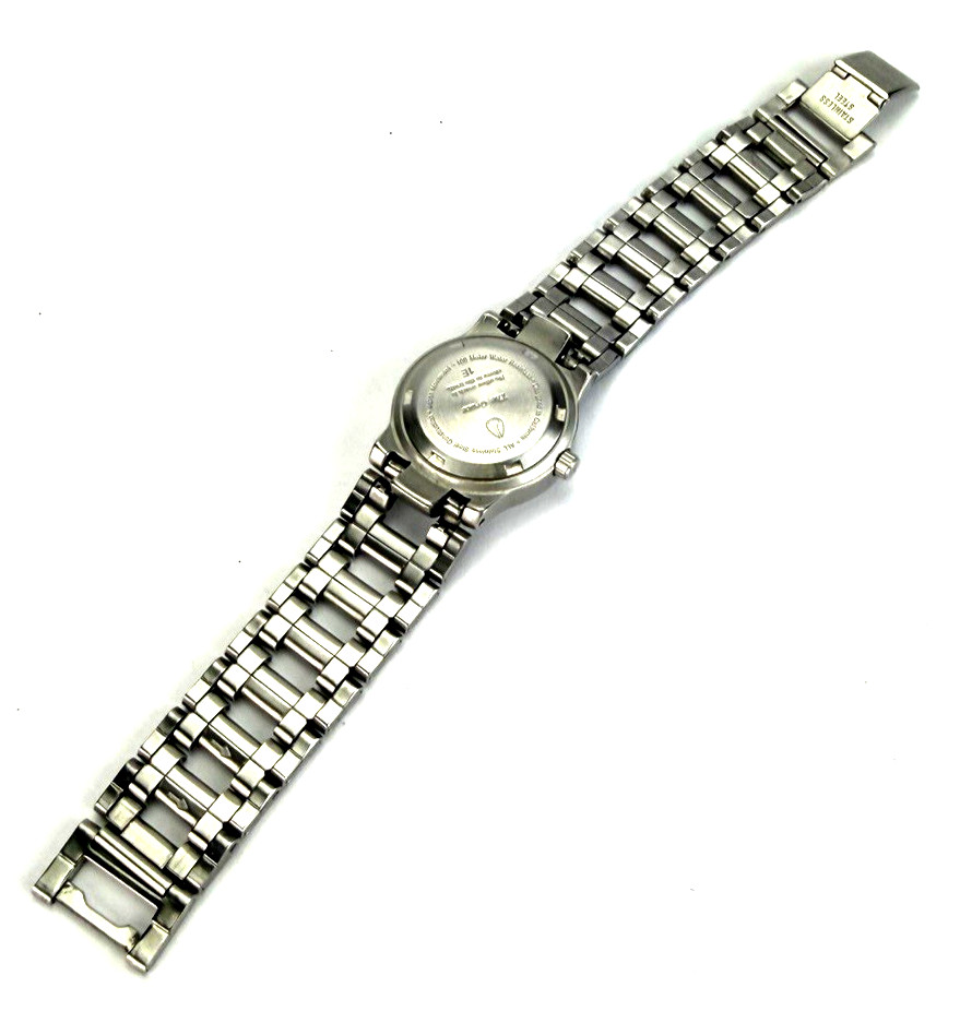 Nixon Silver Tone Ladies Date Watch All Stainless The Grace w NEW BATT