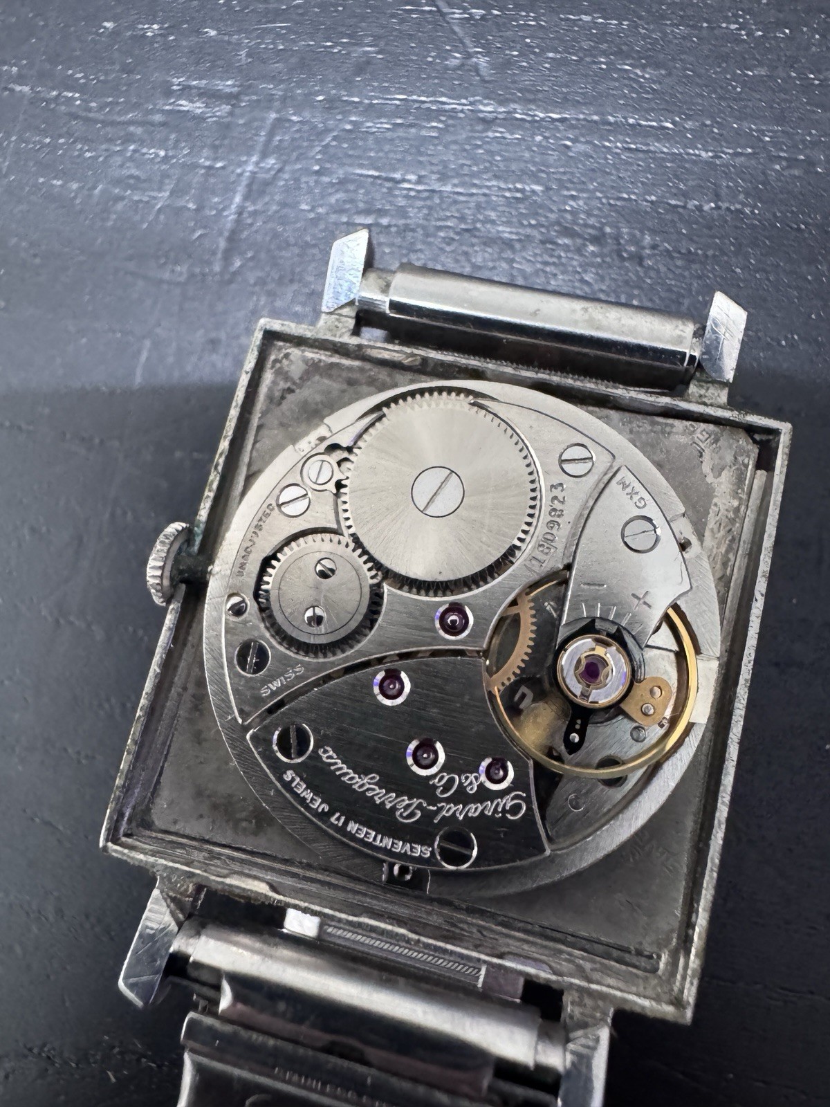 Vintage Girard-Perregaux Manual Wind Square Swiss Watch Runs As-Is