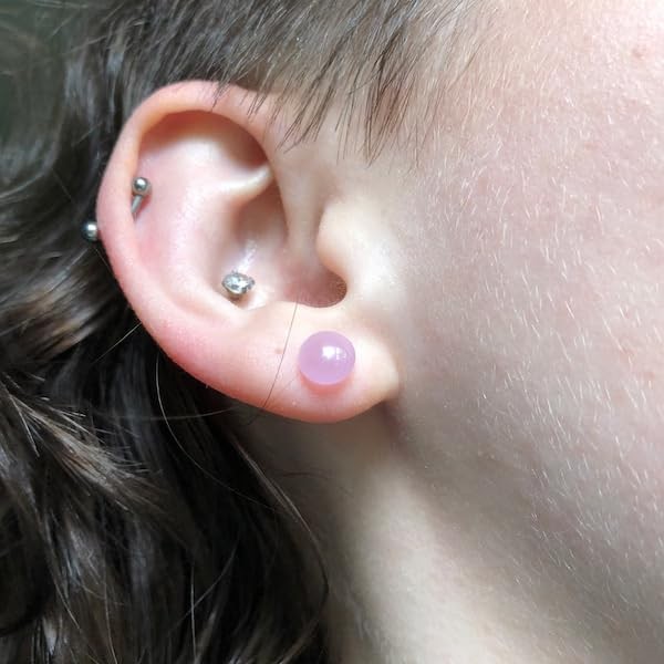 Glass Ear Stretching Kit 0.5mm Increment Gauges 16G – 00G 6mm-8mm (2g-0g) Pink
