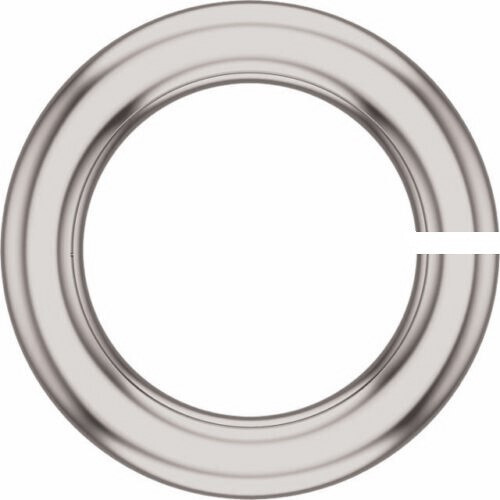 8mm OD 5.4mm ID Solid 950 PLATINUM 16ga OPEN Jump Ring Spacer Roundel USA MADE