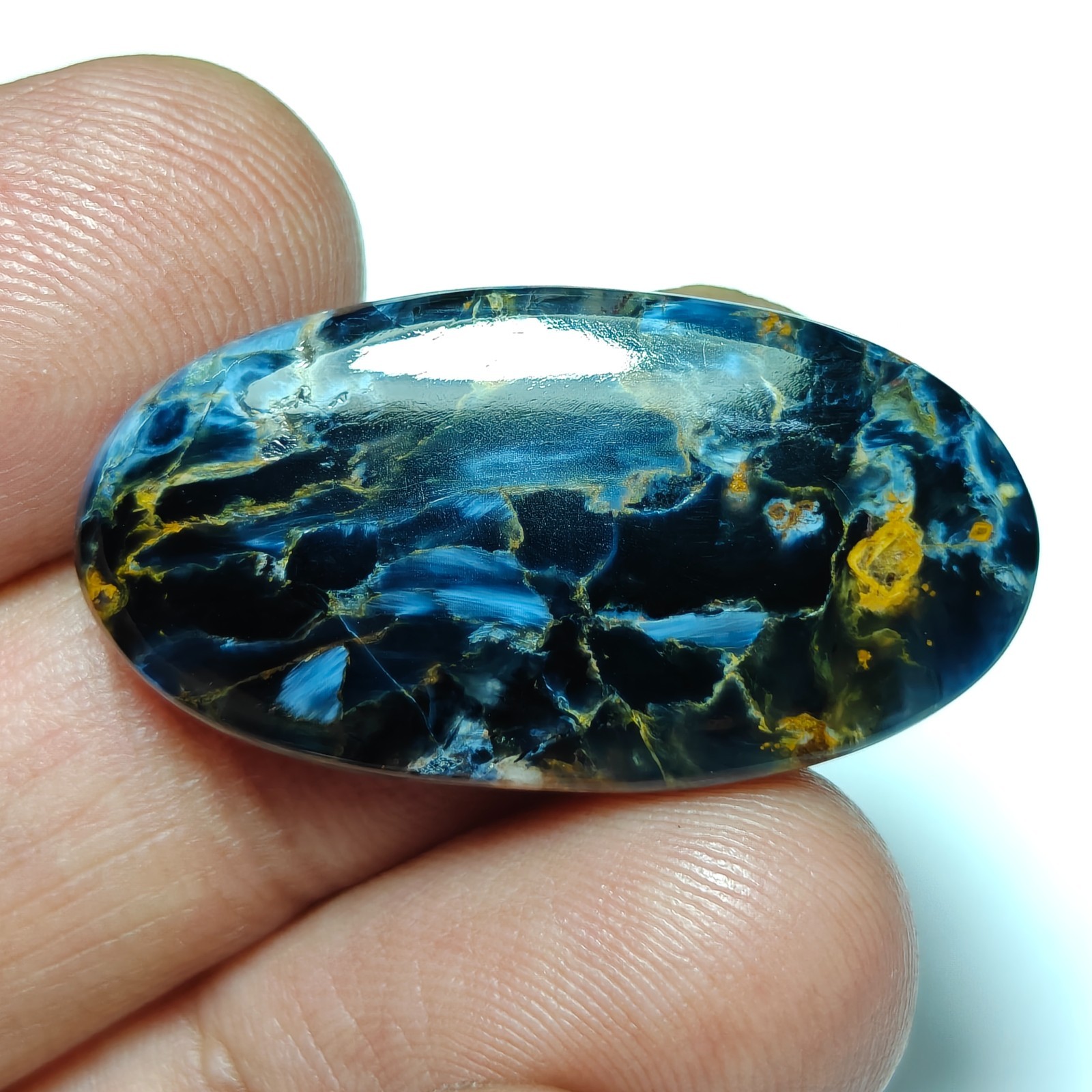 Natural Pietersite Cabochon Loose Gemstone For Jewelry Making| 17x33x4mm, 22ct