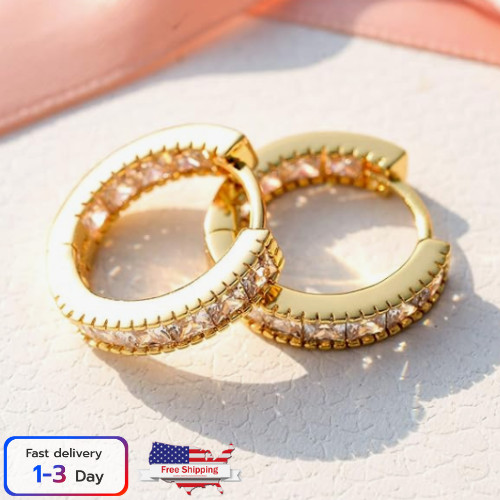 Aretes 14K Brincos Femininos Pendientes Joyeria Fina de Moda De Oro Para Mujer
