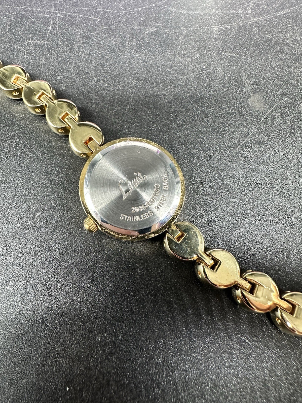 LIMIT Ladies Gold Tone/ Crystal Detailed Watch, Necklace & Bracelet Set