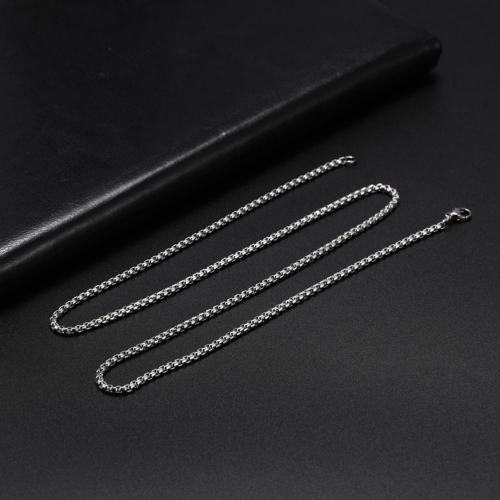 Men’s Stainless Steel Box Chain Necklace Thick Punk Style Fashion Jewelry Gift