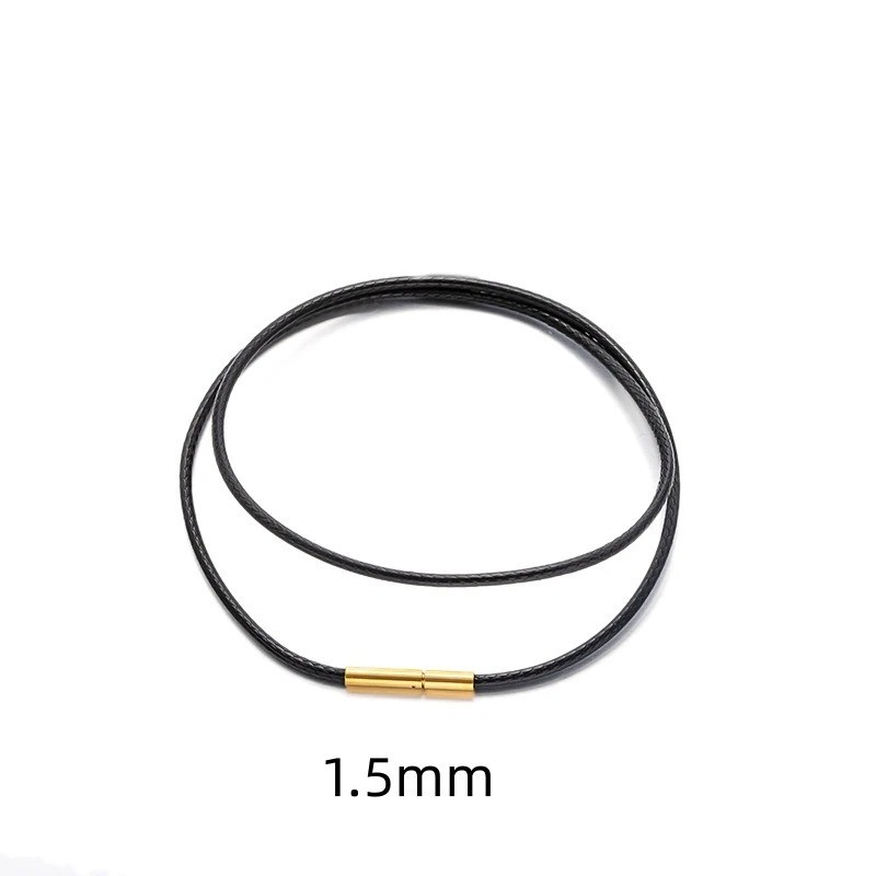 Leather Cord Necklace Black Brown (1 to 3mm) Bayonet Clasp Surfer Choker Unisex