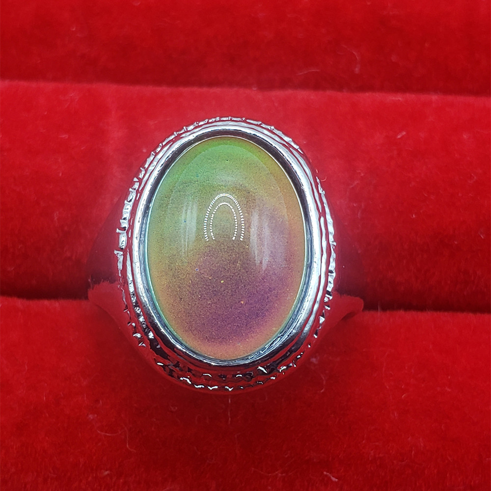 Men And Women Silver Mood Ring Color Changing Ring Size 6.5 7. 8. 8.5. 9. 9.5.10