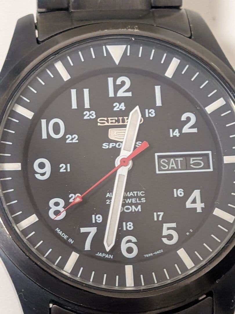 Seiko Authentic 5 Sports Automatic Military Watch SNZG13K1 42mm Japan Made