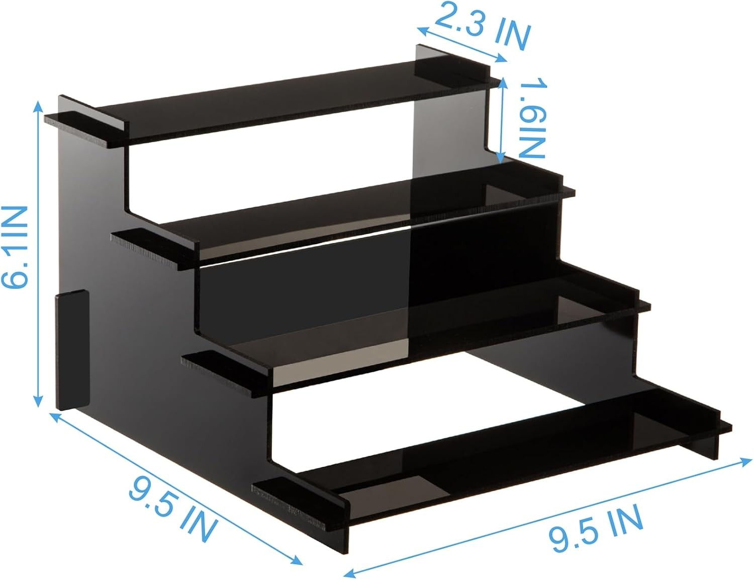 4-Tier Black Acrylic Display Risers Perfume Organizer Cupcake Stand Funko POP Di