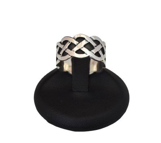 Sterling Silver Ring 925 Celtic Knot Weave Irish Men’s Band Size 7.5, 8.25, 9