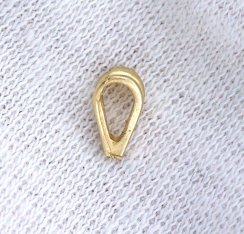 ONE 14Kt Yellow Gold Jewelry 6.5mm x 5.5mm 2mm Hole Opening Bail Finding ES8256