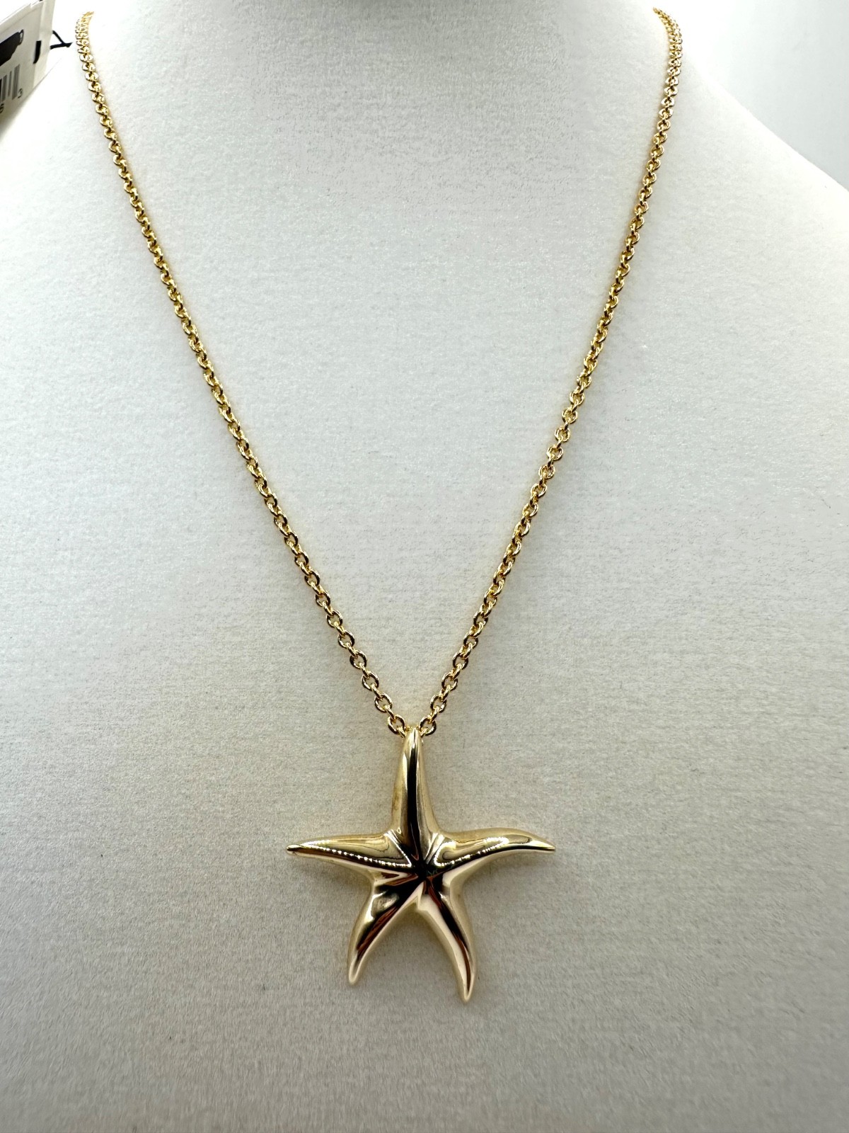 ⭐️ Cookie Lee Gold Tone Starfish Necklace Coastal Beach Pendant NWT Adjustable