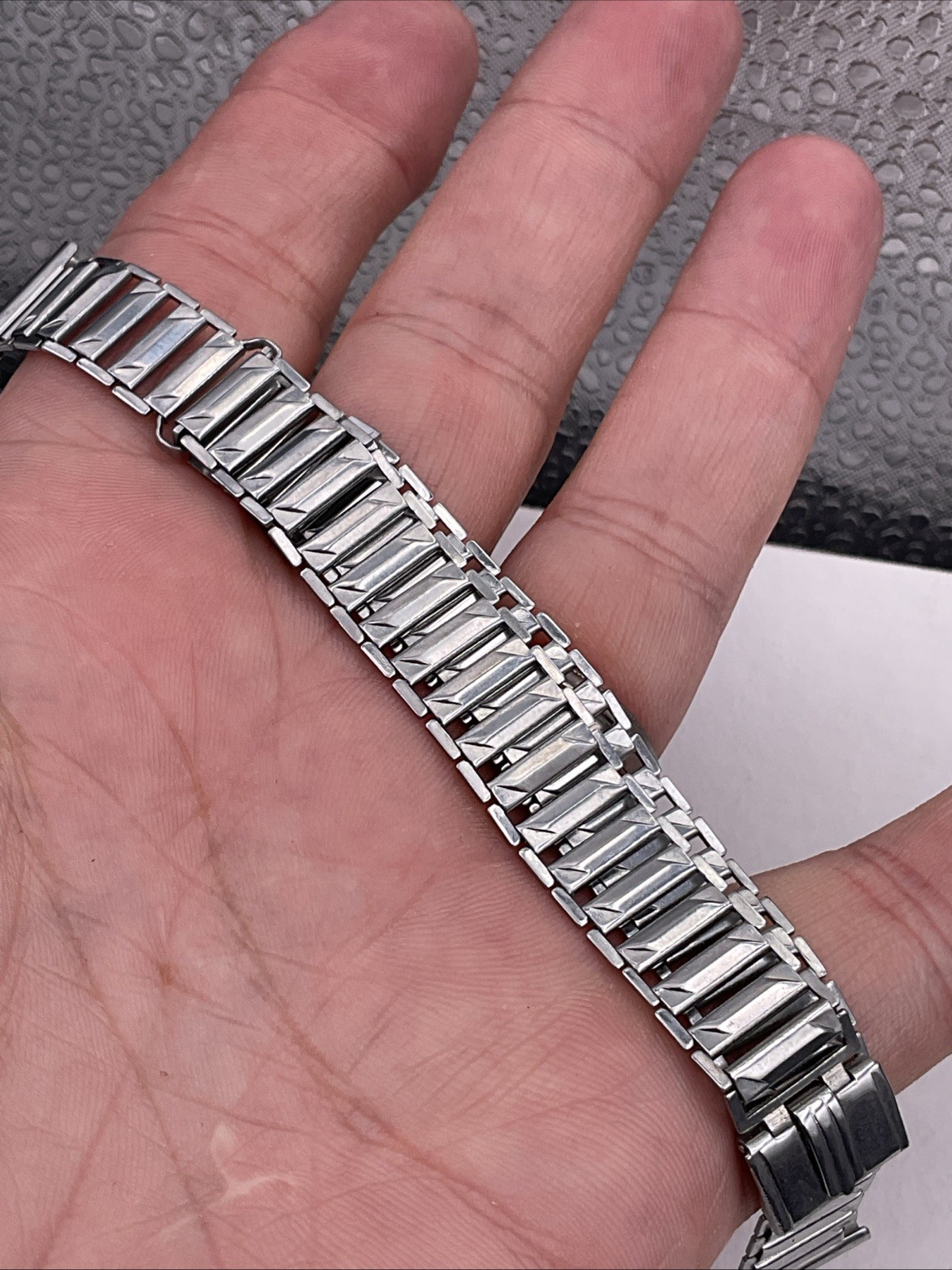 Vintage Lacy 16mm Bonklip Military Style Open End Watch Bracelet New Old Stock