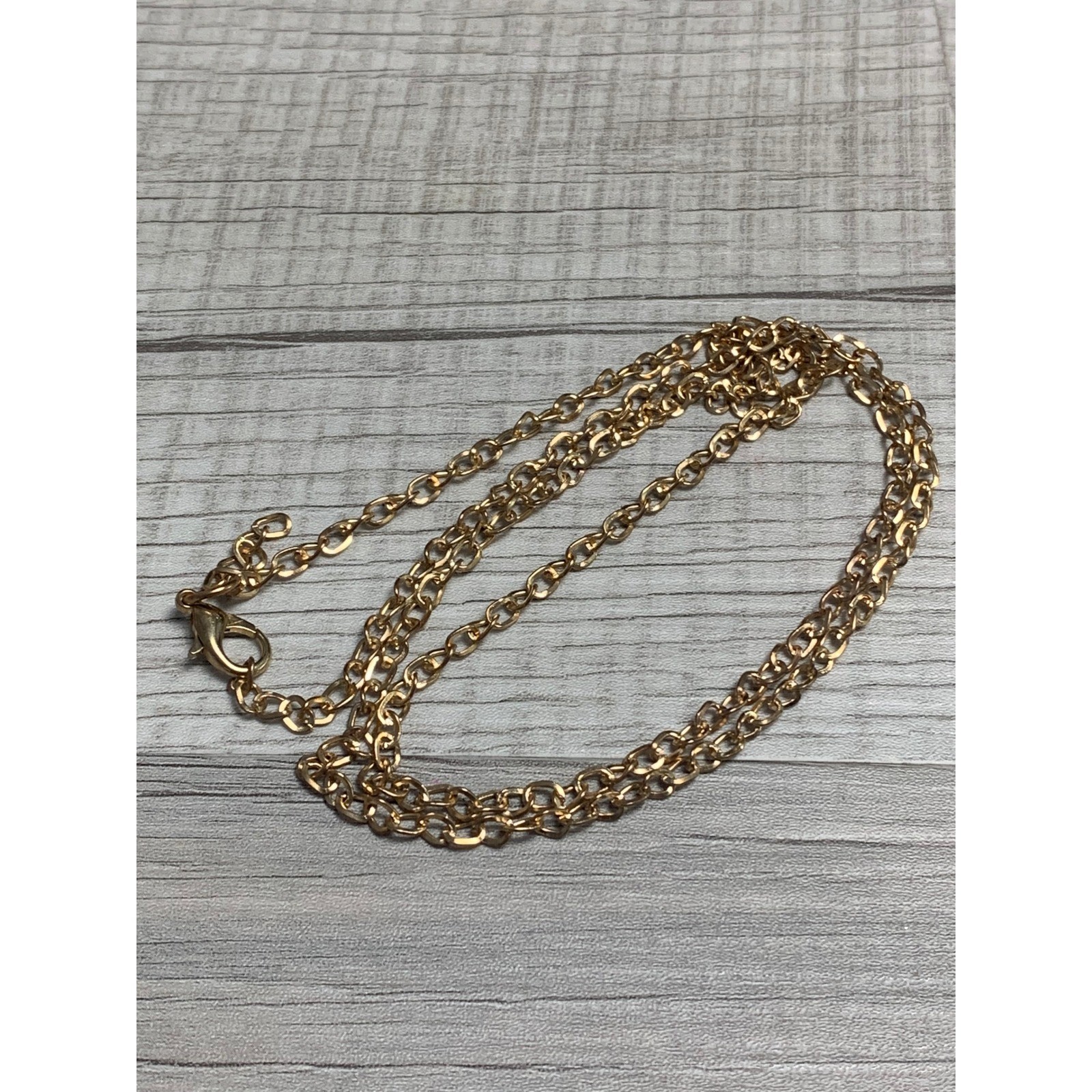 Gold Tone Long Cable Chain Necklace 30 Inch Opera Length Layering Jewelry