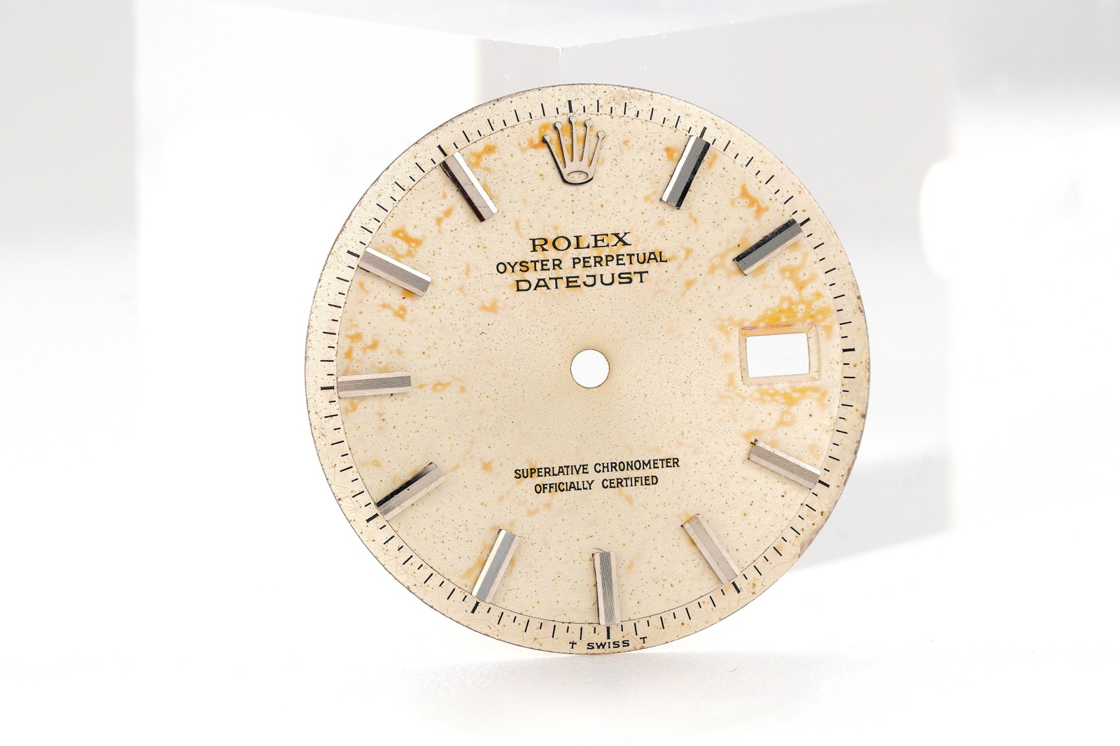 Factory Rolex Silver Datejust Dial for Men 36mm Non-Quickset Model