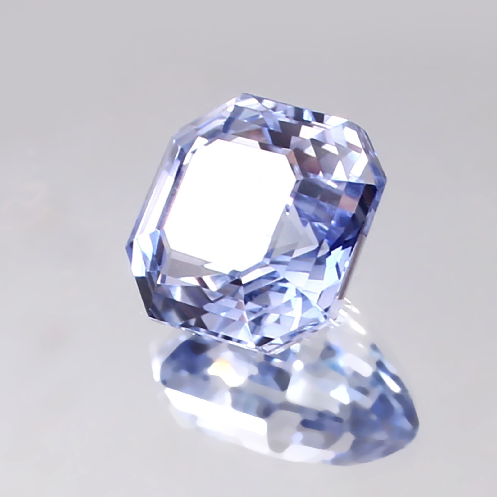 AAA Natural Colorless Blue Montana Sapphire Loose Asscher Cut Gemstone 11.50 MM