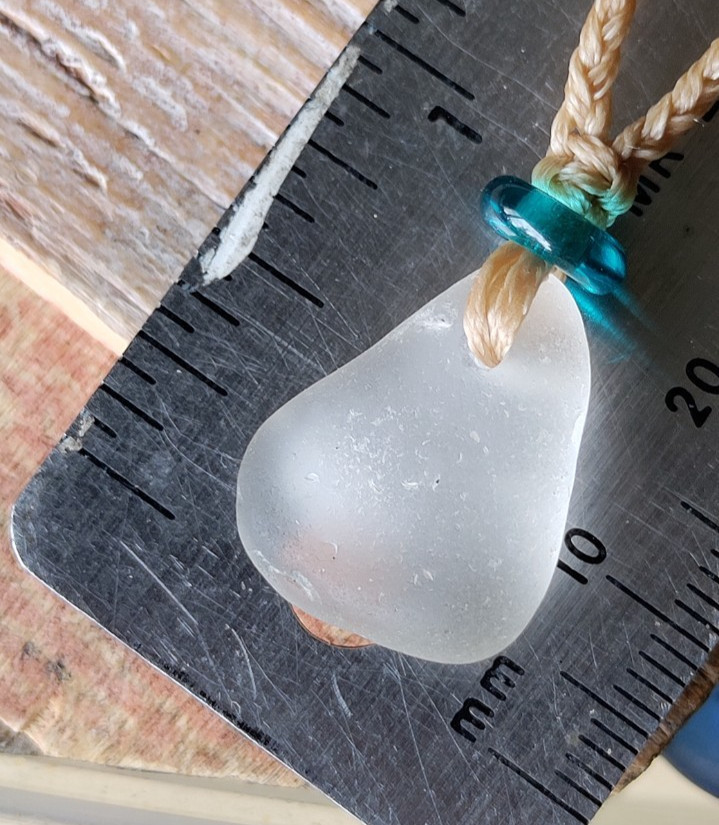 Hawaii Sea Glass Beach Necklace Thin Braided Cord