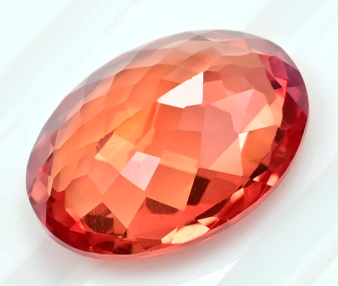 Natural Imperial Topaz 16.60 Ct Excellent Oval Certified Flawless Loose Gemstone