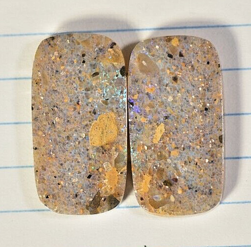 Matched Pair Louisiana Opal Cabochon Gem Opal Natural Untreated 20.50 cts.