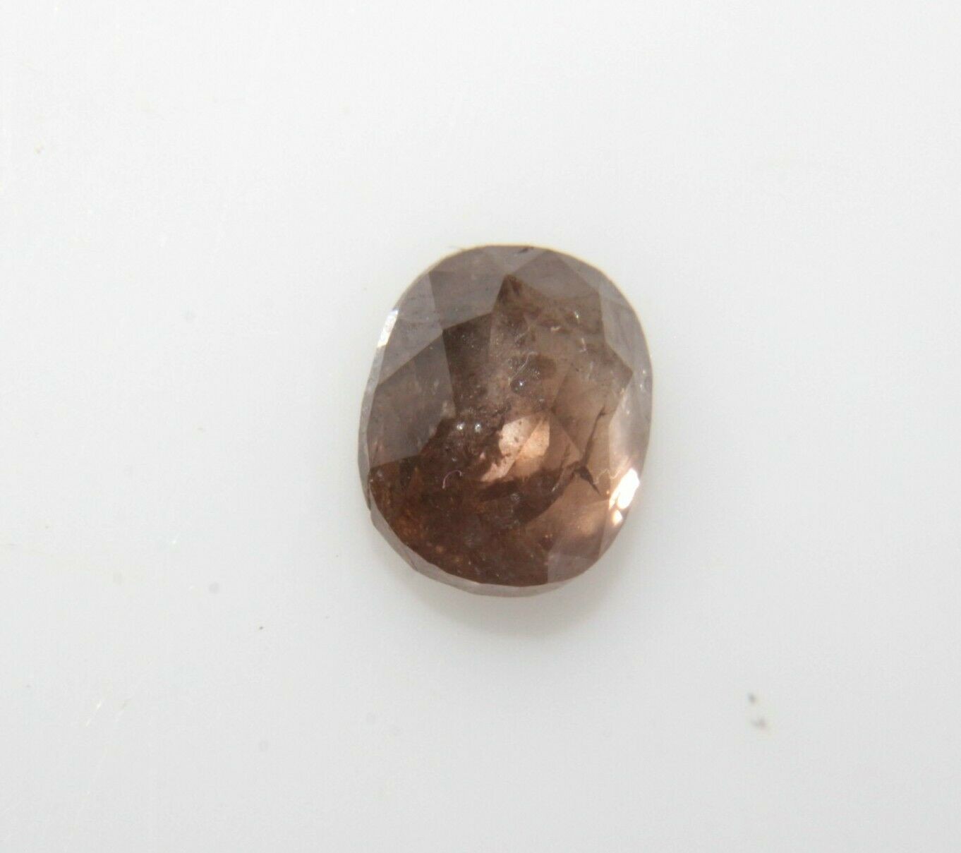 1.11 CTS NATURAL OVAL SHAPE CHAMPAGNE ROSE CUT DIAMOND 6.45×5.35×3.68 MM