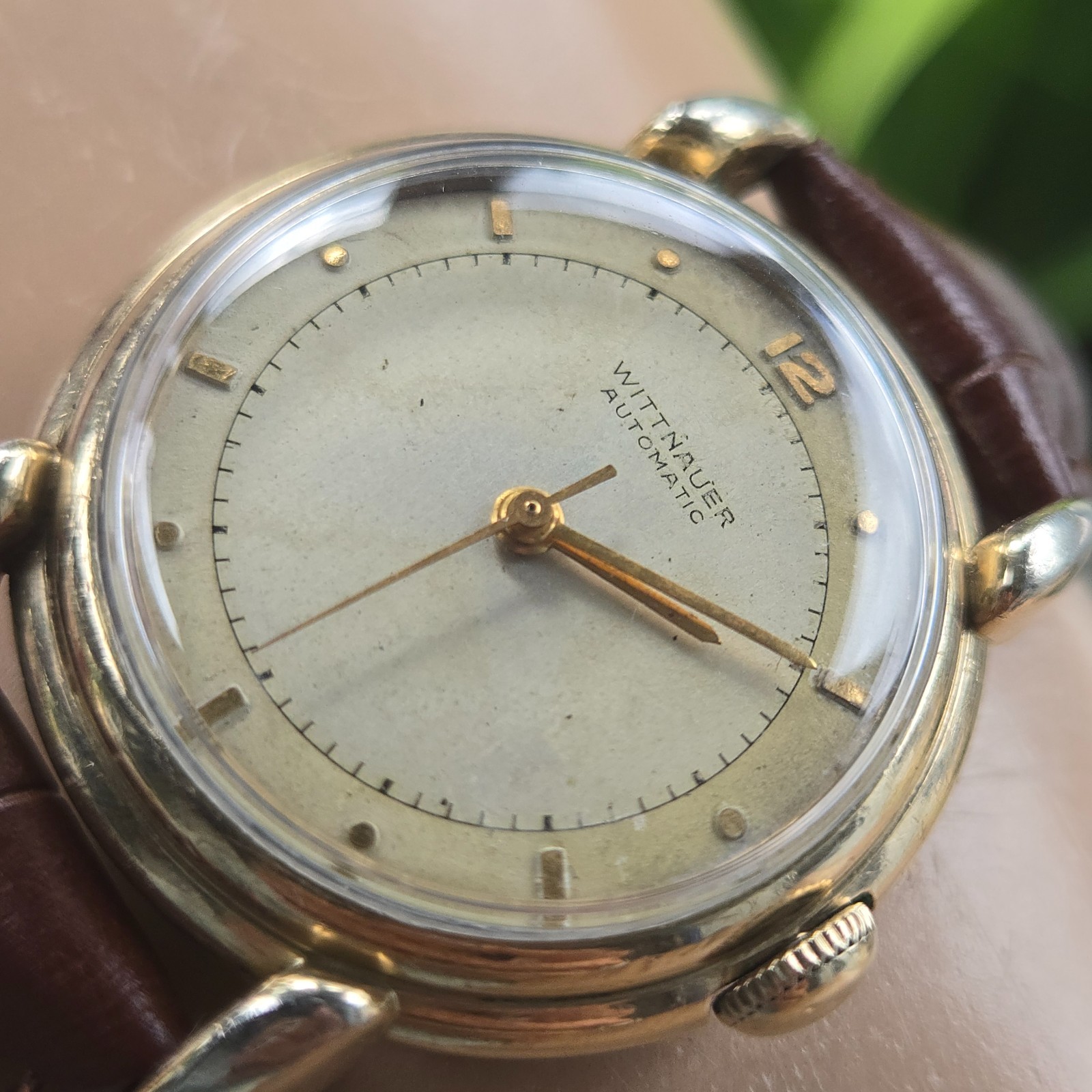 Vintage WITTNAUER men’s automatic watch AS 1250 Bumper 10K GF 1940s