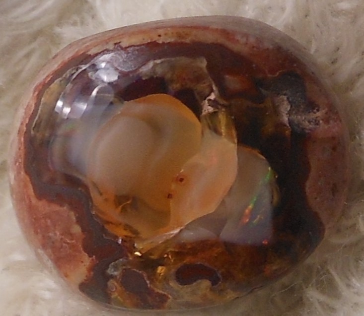 11.70ct Mexican Fire Opal 17x14x7mm Natural Earth-Mined Stone
