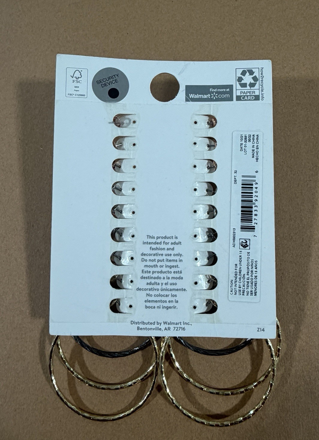 Time and Tru Women’s Mixed Plate Textured Hoop Earrings Set – 9 Pairs