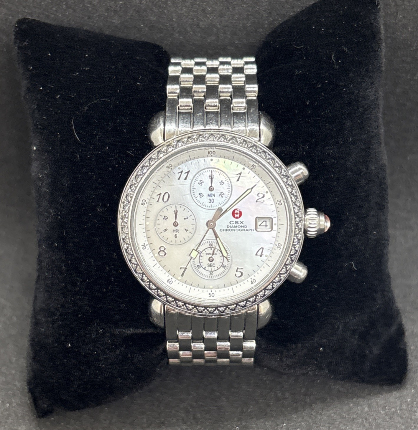 Michele 36mm CSX Diamond Chronograph Women’s Watch 71-4000/5000
