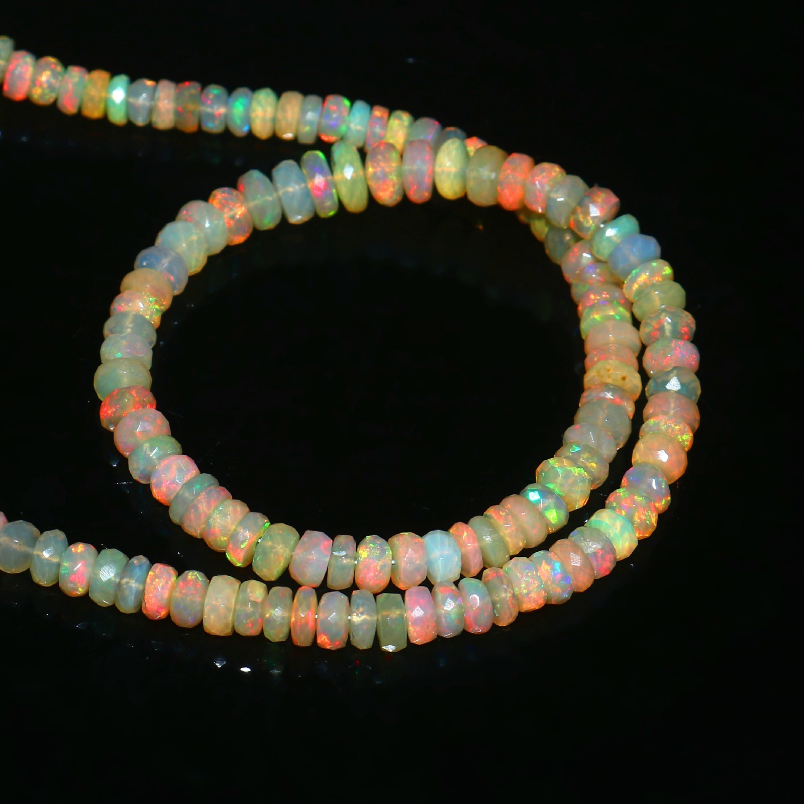 Top Quality Opal beads Rondelle Opal bead Multi-Color Opal Necklace Gift For Her