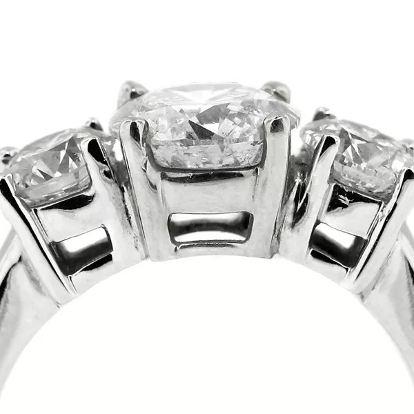 3-Stone Engagement Ring 14K Gold Classic 1.31 CT Round Lab-Grown Diamond D VS1