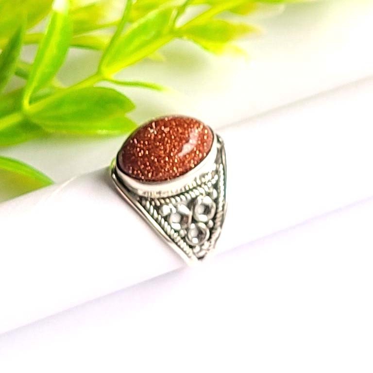Sunstone Gemstone 925 Sterling Silver Handmade Dainty Rings All Size Available