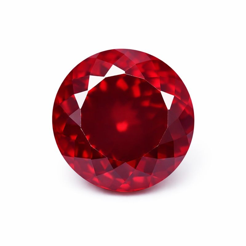 STUNNING Natural Blood Red Ruby 10 Ct CERTIFIED Round Shape Loose Gemstone