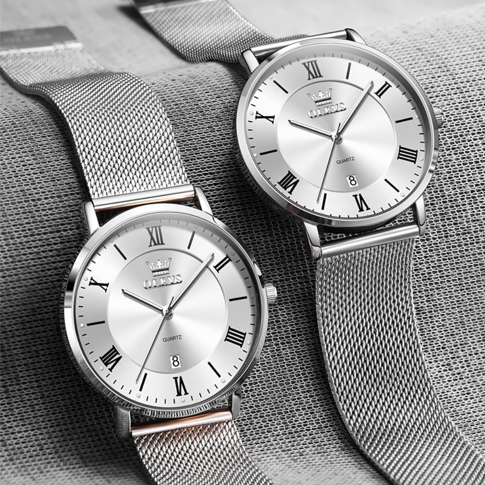 Stainless Steel Men’s Quartz Watch with Day-Date – Casual & Business Style