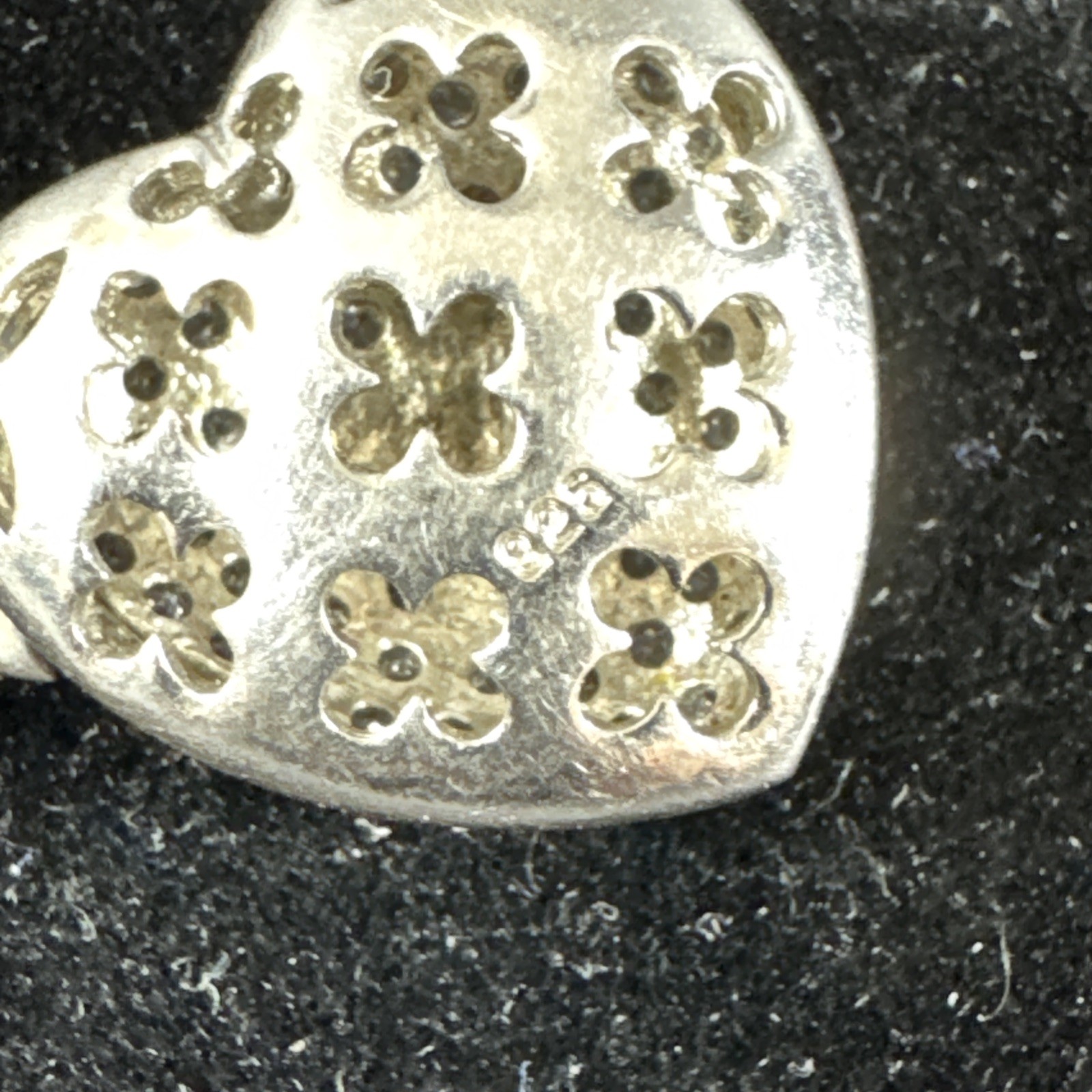 Louis Vuitton Sterling Silver Heart Pendant 925