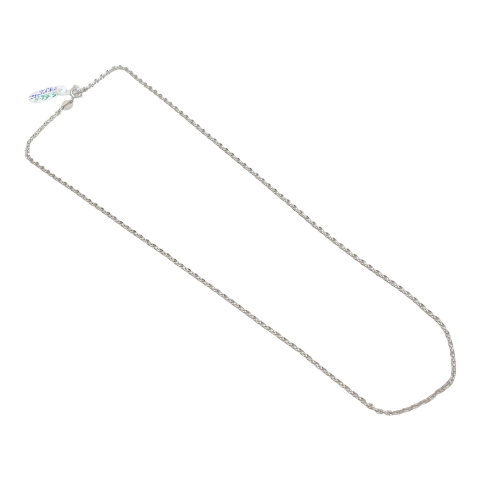 925 Sterling Silver Link Chain 18.0″ Handmade Single Piece Unisex Strong M0124