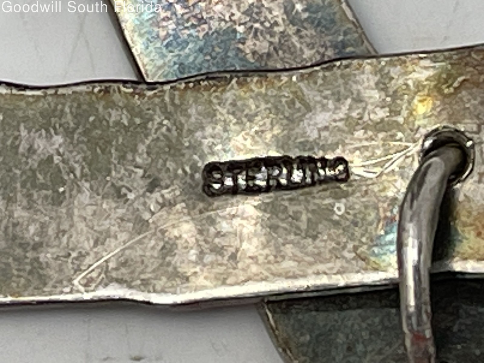 Silver Stamped/Unstamped Chain-Pendant-Bracelet-Earrings-Ring (4 Pcs) 34.2gr