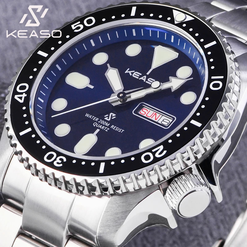 Men’s Quartz Watch Miyota 2105 Sapphire Crystal Luminous 316L Steel